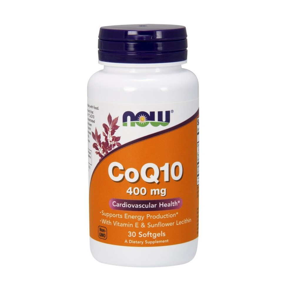 NOW Foods  CoQ10 with Vitamin E & Sunflower Lecithin, 400mg  - 30 softgels