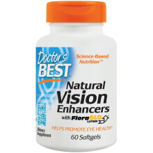 Doctor's BEST Natural Vision Enhancers innehller Lutemax 2020 Stdjer gonhlsa Skarpare syn hjlper till att filtrera bort Blue-Light 60 Softge