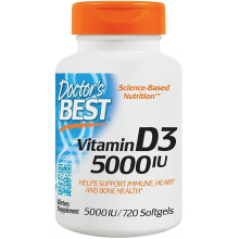 Doctor's Best, Vitamin D3, 125 mcg (5,000 IU), 720 Softgels