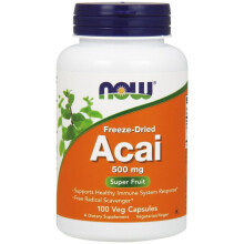 NOW Foods, Acai, Congelado, 100 Cápsulas de vegetal (500 mg por Cápsula)