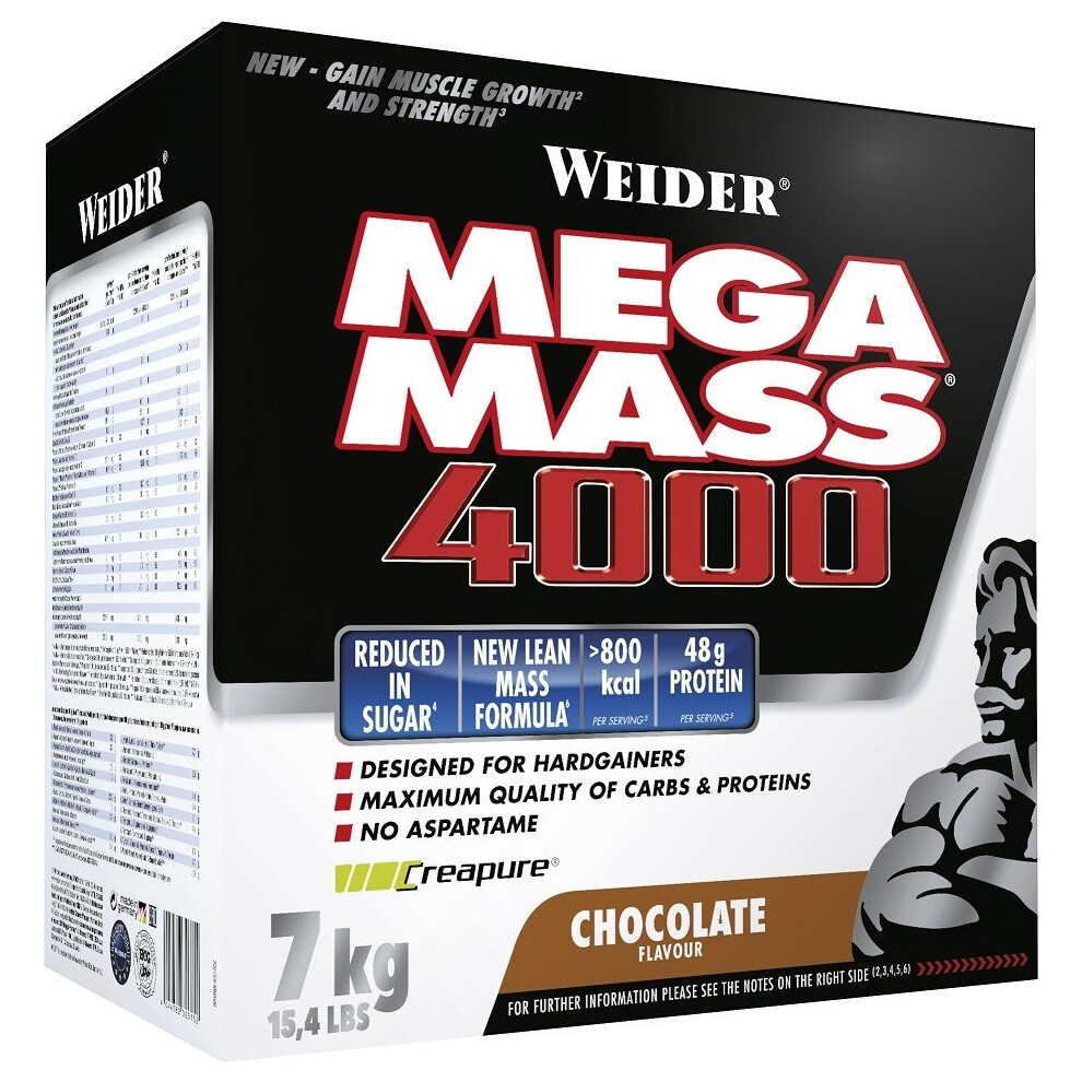Weider Mega Mass 4000, Strawberry, 7000G