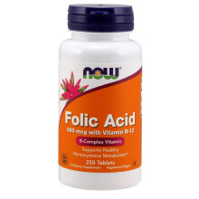 NOW Foods, Kwas foliowy, 250 Tabletek