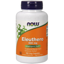 NOW Foods  Eleuthero, 500mg, 100 vcaps