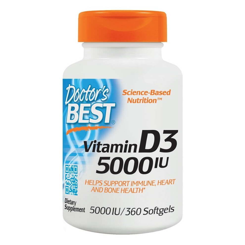New Doctor's Best Vitamin D3, 5000 Iu - 360Softgels
