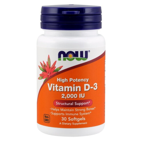 NOW Foods NOW Foods, Vitamina D-3, 2,000 IU, 30 Softgels