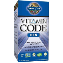 Garden of Life Vitamine Code Whole Food Multivitamine voor mannen - 240 Capsules Vitaminen voor mannen Fruit Veggie Blend en probiotica voor energie
