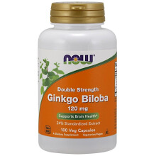 NOW Foods, Dubbele Kracht Ginkgo Biloba, 120 mg, 100 Veg Capsules