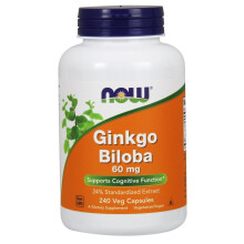 NOW Foods, Ginkgo Biloba, 60 mg, 240 Veg Kapsules