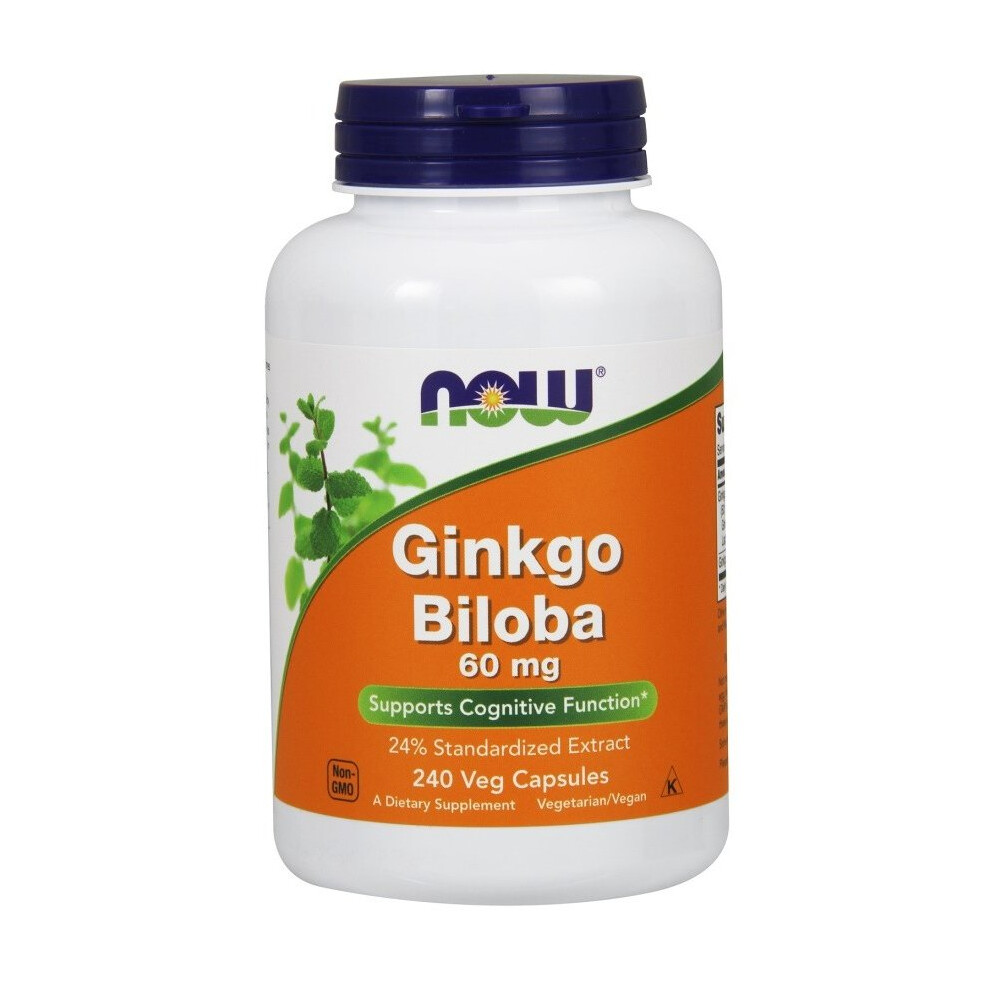 NOW Foods  Ginkgo Biloba, 60mg , 240 vcaps