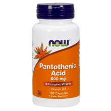 NOW Foods, Pantothenzuur, 500 mg, 100 Vegetarische Capsules