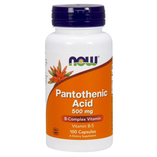 NOW Foods ΝΑΟΥ Φουντς, Παντοθενική Οξύ, 500 mg, 100 Κψήλους Φυτικής Προέλευσης