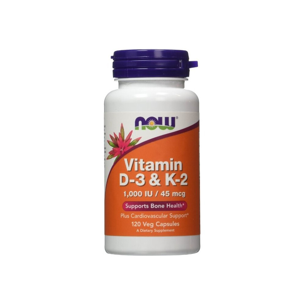 Now Foods Vitamin D-3 & K-2 - 120Vcaps