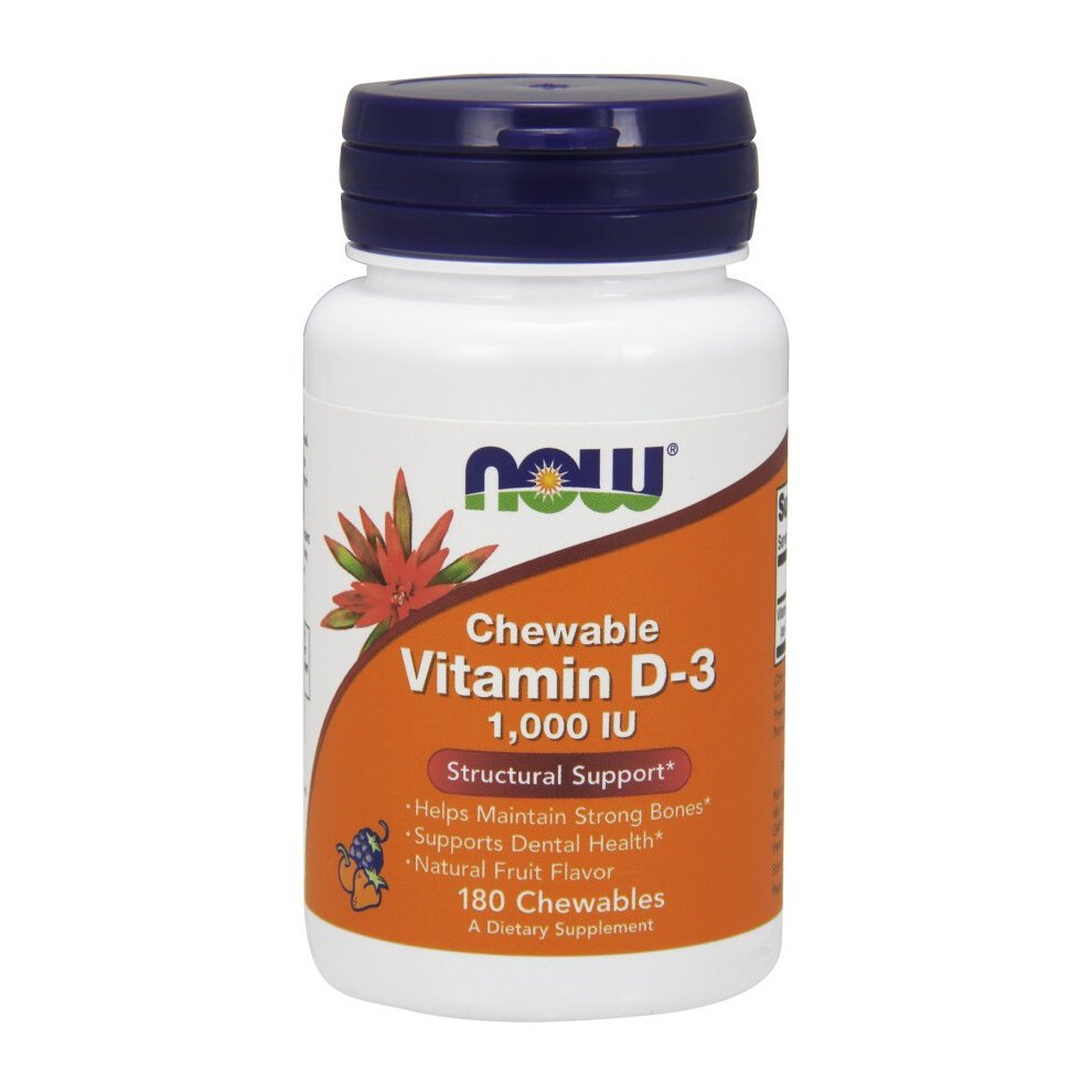Now Foods Vitamin D-3, 1000 Iu, 180 Chewables