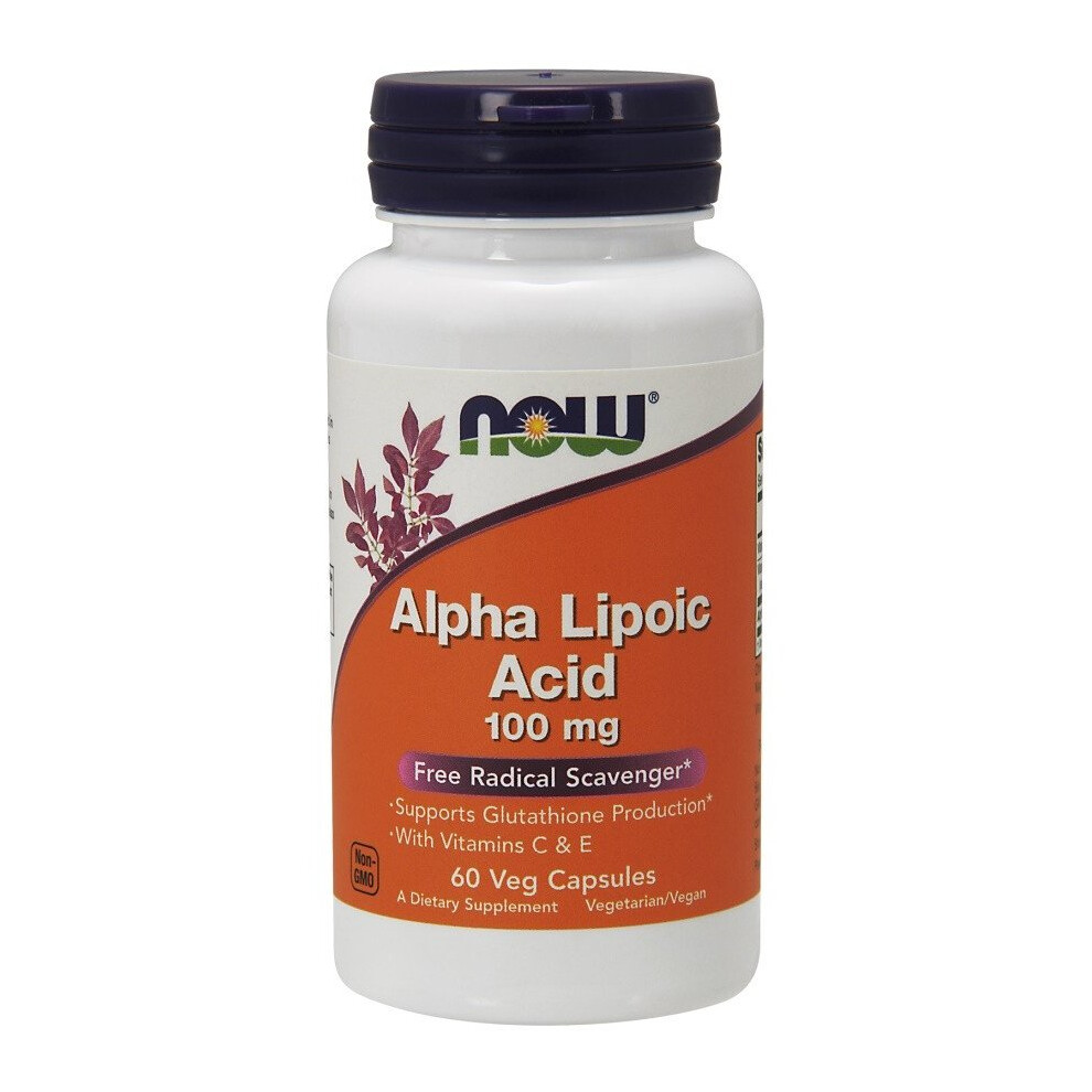 Now Foods Alpha Lipoic Acid With Vitamins C & E, 100Mg, 60 Vcaps