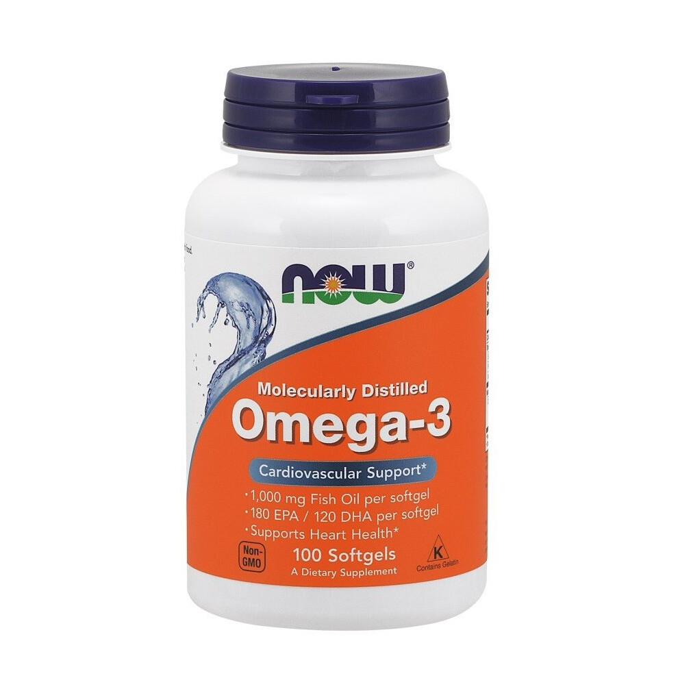 Now Foods Omega-3 Molecularly Distilled, 100 Softgels