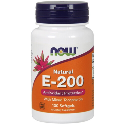 NOW Foods NOW Foods  Vitamin E-200 - Natural (Mixed Tocopherols) - 100 softgels