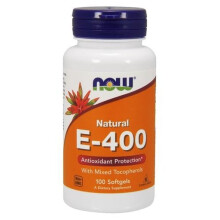 NOW Foods, E-400 mit gemischten Tocopherolen, 268 mg (400 IU), 100 Weichgel-Kapseln