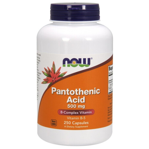 NOW Foods NOW Foods Παντοθενικό οξύ, 500mg, 250 κάψουλες