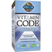 Garden of Life, Vitamine Code, 50 & Wiser Hommes, Multivitamine Alimentaire Complète, 240 Capsules Végétariennes