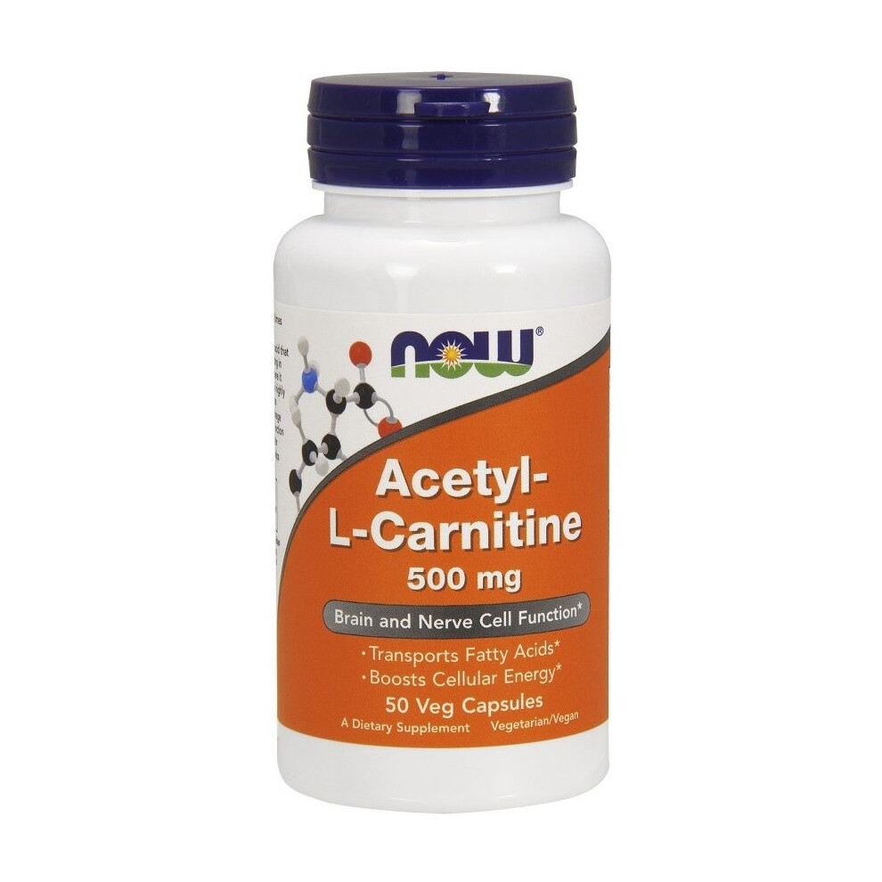 Now Foods Acetyl-L-Carnitine, 500Mg - 50 Vcaps
