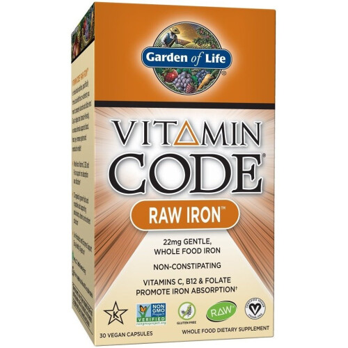 Garden of Life  Vitamin Code RAW Iron - 30 vcaps