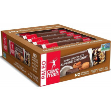 Caveman Foods Paleo Bar, Dark Chocolate Almond Coconut, 12 bars