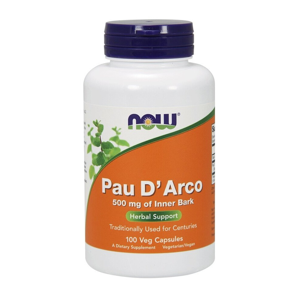 Now Foods Pau D'arco, 500Mg, 100 Vcaps