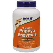 NOW Foods, Chewbare Papaja-Enzymen, 360 Lozenges