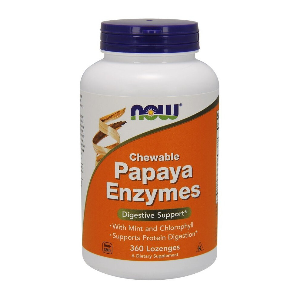 Now Foods Papaya Enzyme, 360 Lozenges(Chewable)