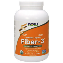 NOW Foods, Certified Organic Fiber-3, 16 oz (454 g)