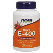 NOW Foods, E-400 D-Alpha met Gemengde Tocopherolen, 268 mg (400 IU), 100 Zachte Kapsules