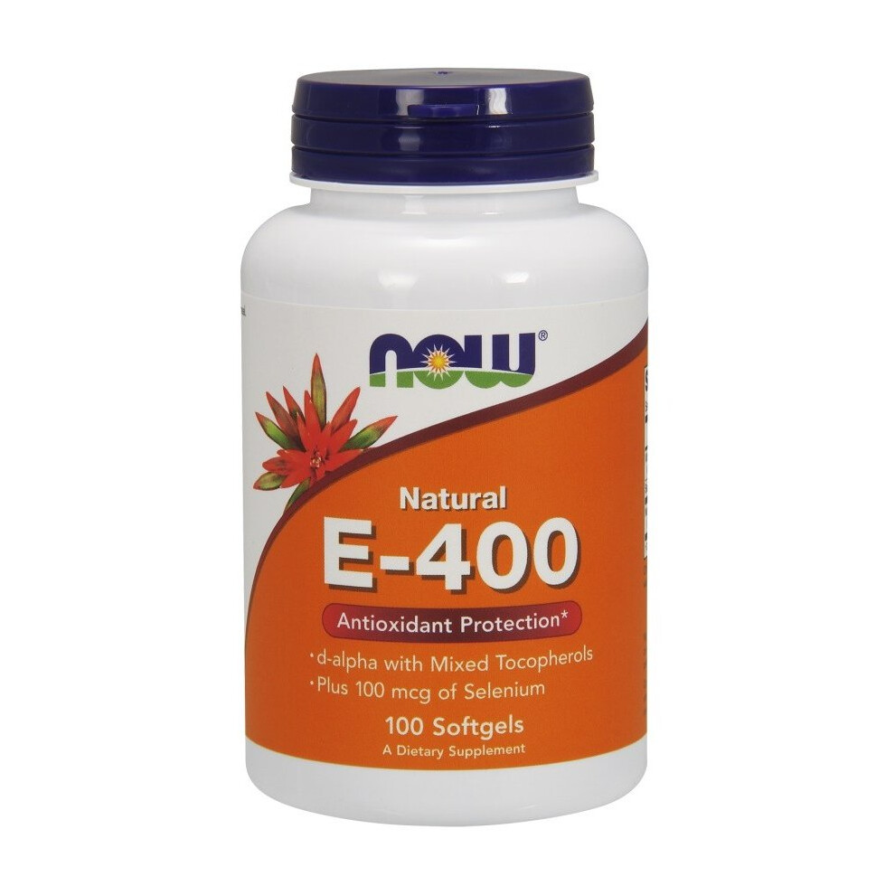 Now Foods Vitamin E-400 Iu With Selenium - 100 Softgels