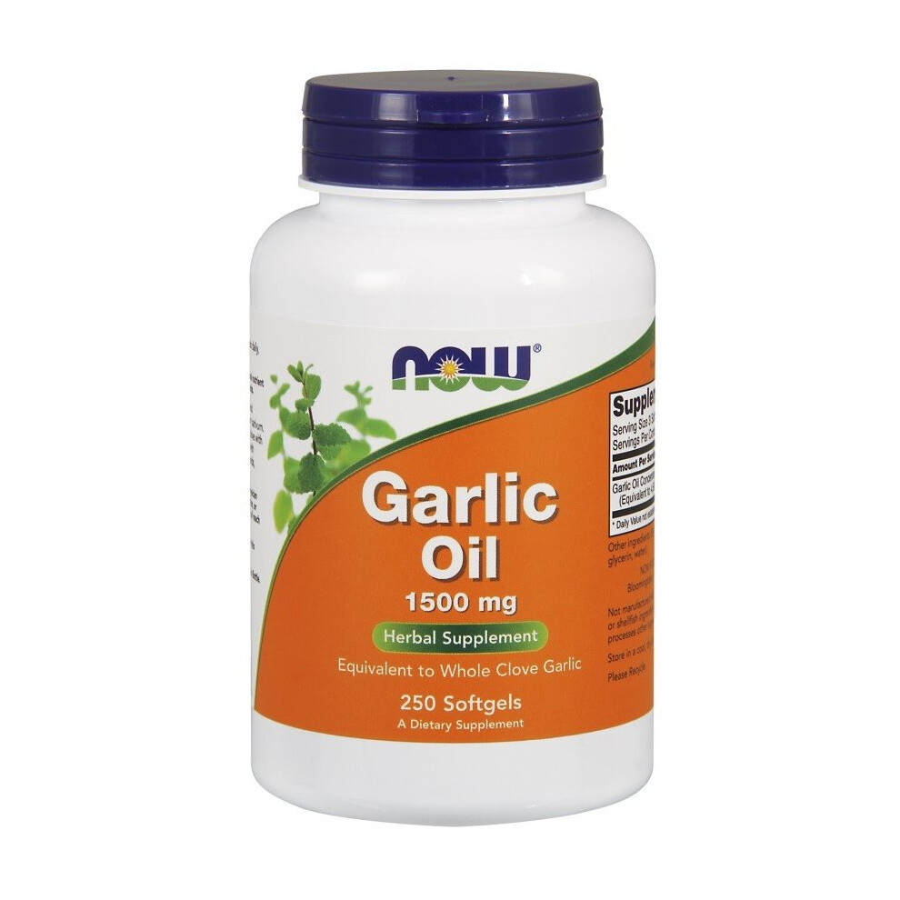 Now Foods Garlic Oil, 1500Mg 250 Softgels