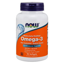 NOW Foods Omega-3 Fiskolja, 90 Softgels