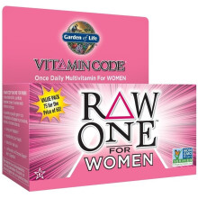 Garden of Life, Vitamin Code, RAW One, Multivitamines Quotidiennes pour Femmes, 75 Gélules Végétariennes
