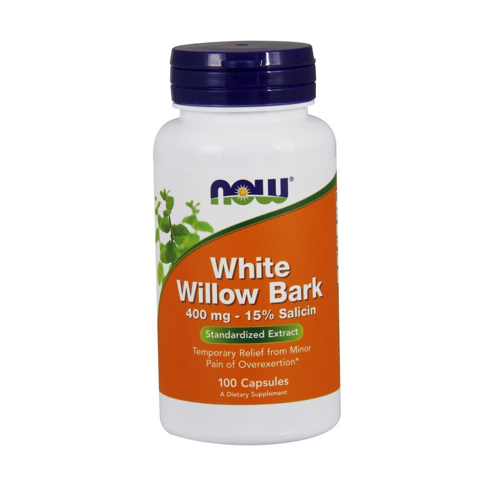 Now Foods Willow Bark, 400Mg - 100 Caps White