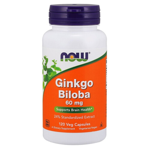 NOW Foods NOW Foods, Γίνκγκο Μπίλοβα, 60 mg, 120 Veg Φύλλα
