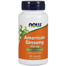NOW Foods, Amerikansk Ginseng Extrakt, 100 Veggie Kapslar (500 mg per Kapsel)