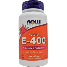 NOW Foods  Vitamin E-400, Natural, 100 softgels