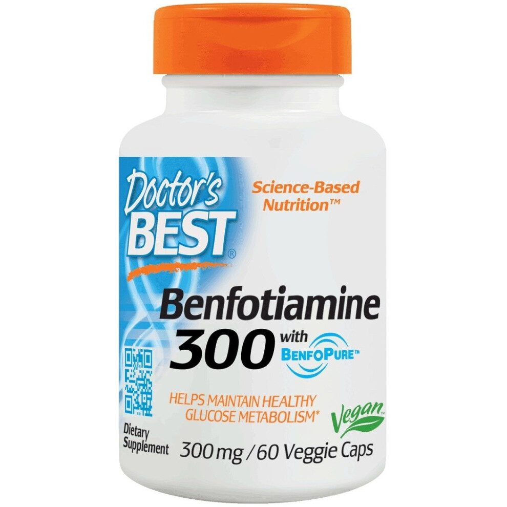 Doctor's Best Benfotiamine With Benfopure, 300Mg - 60Vcaps
