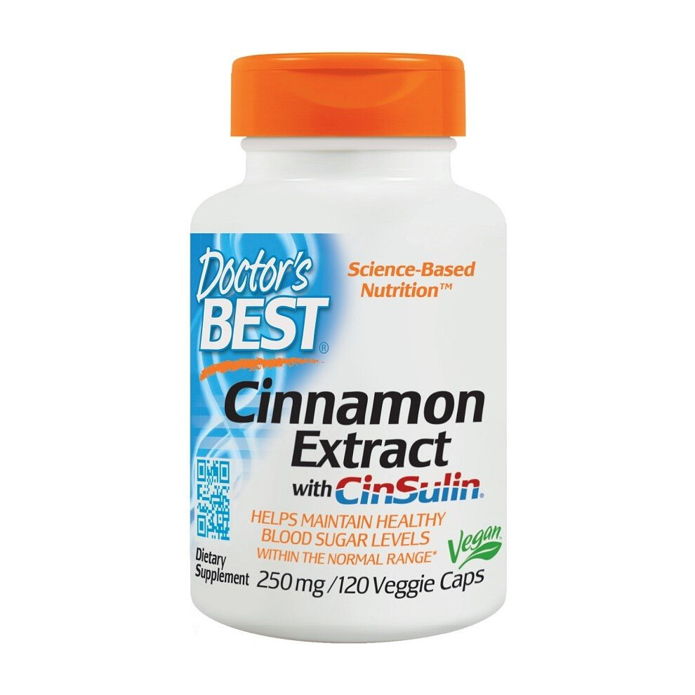 Doctor's Best Cinnamon Extract With Cinsulin, 250Mg, 120 Vcaps