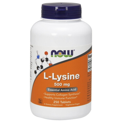 NOW Foods NOW Foods, L-Lysin, 500 mg, 250 Tabletek