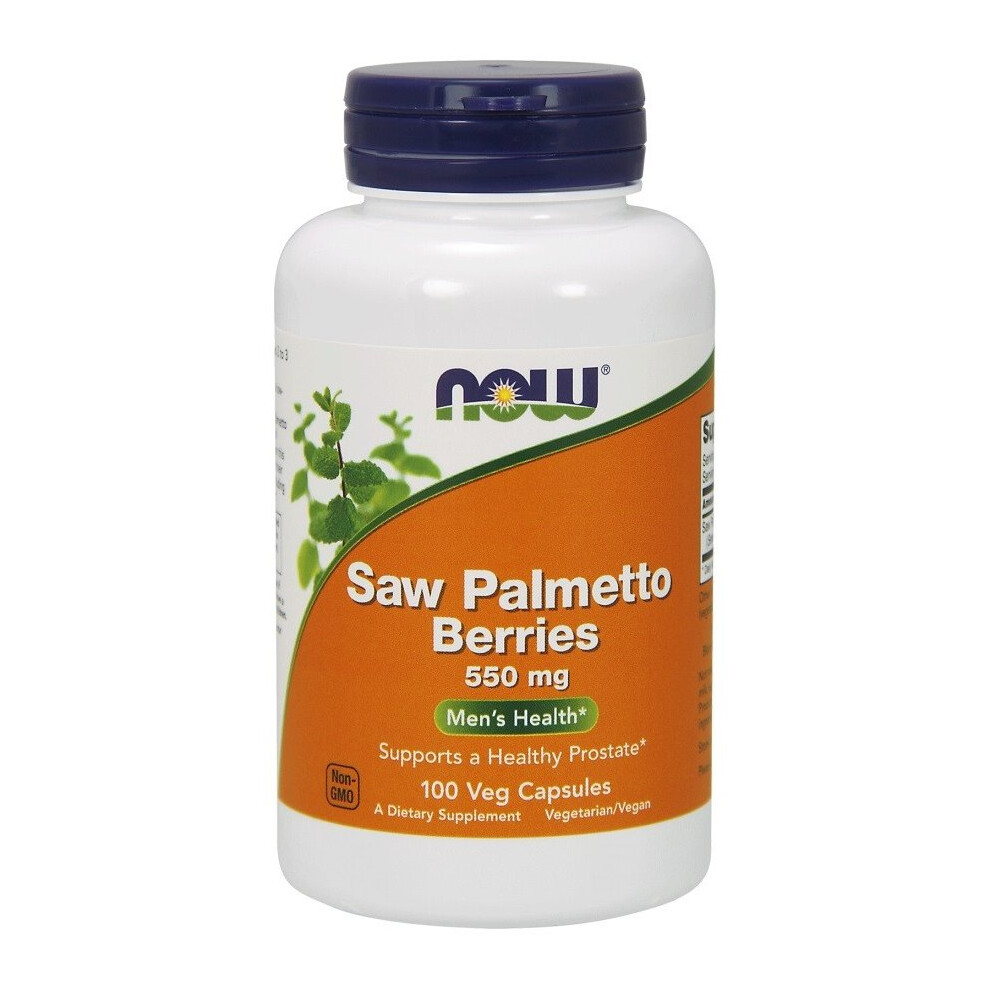 Now Foods Saw Palmetto Berries, 550Mg, 100 Vcaps