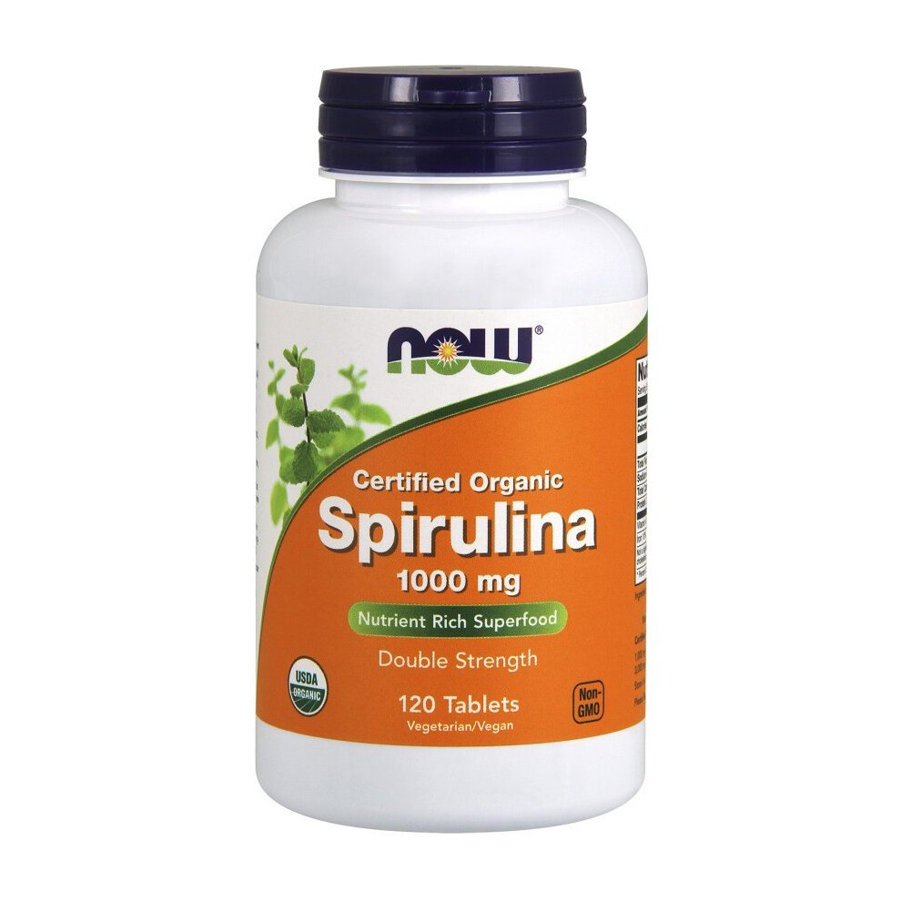 Now Foods Spirulina Certified Organic, 1000Mg - 120 Tabs