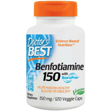 Doctor's Best, Lekarz Najlepszy, Benfotiamina 150, 150 mg, 120 Veggie Kapsułek