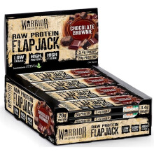 Warrior Raw Protein Flapjack, Chocolate Brownie, 12 bars