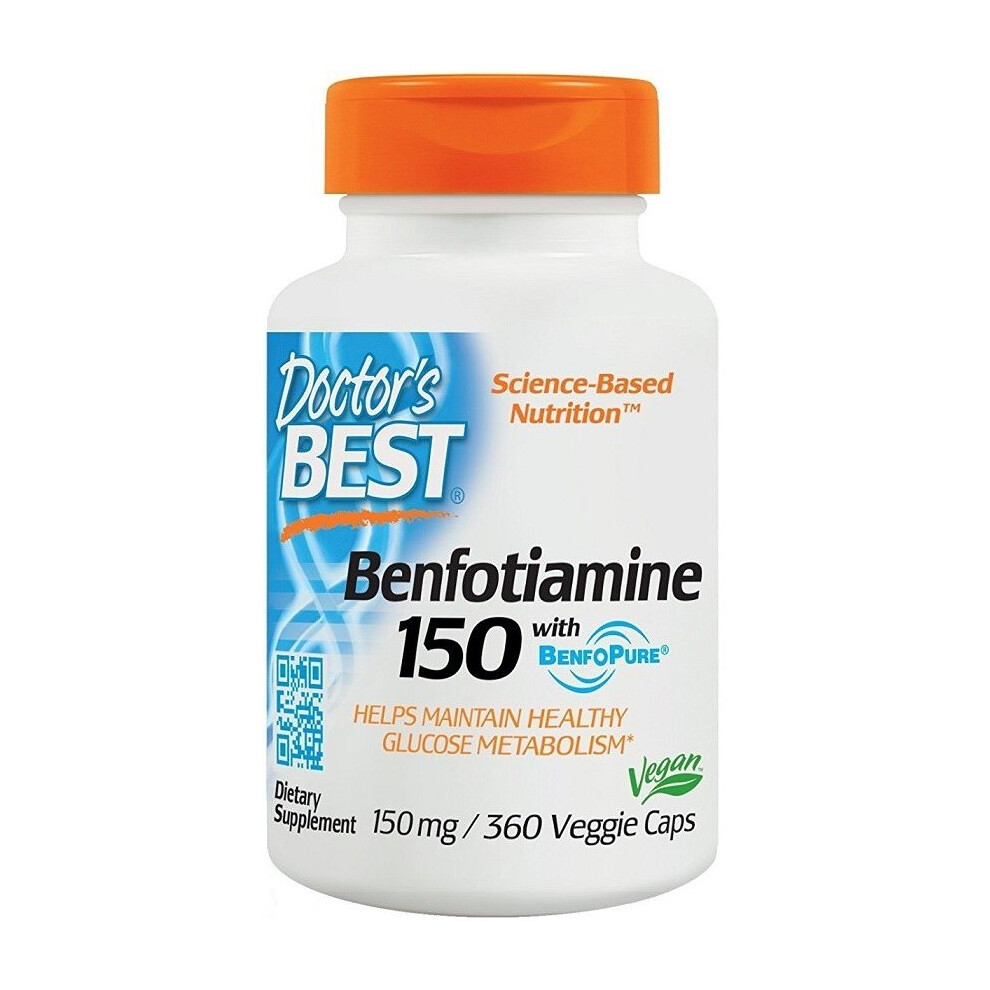 Doctor's Best Benfotiamine With Benfopure, 150Mg 360 Vcaps