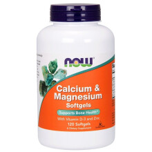 NOW Foods, Calcium und Magnesium mit Vitamin D3 und Zink, 120 Weichgelatine-Kapseln