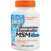 Doctor's Best, Glukozamina Chondroityna MSM, 120 Veggie kapsułek