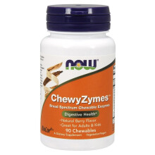 NOW Foods, ChewyZymes, Natuurlijke Berry Smaken, 90 Chewing Tablets
